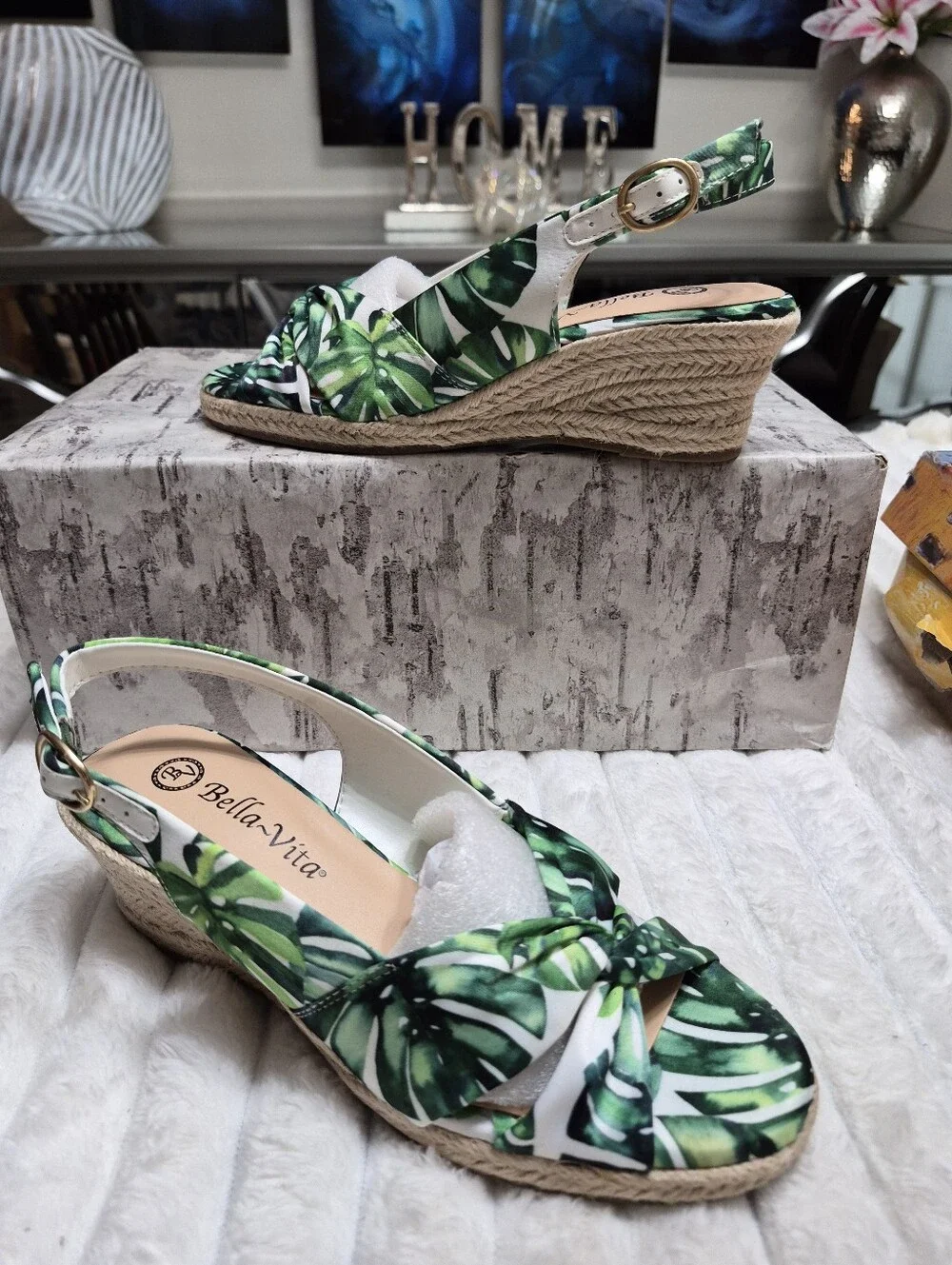 Bella Vita Kimora Wedge Espadrille Sandals Women's Sz 6 M 🆕️